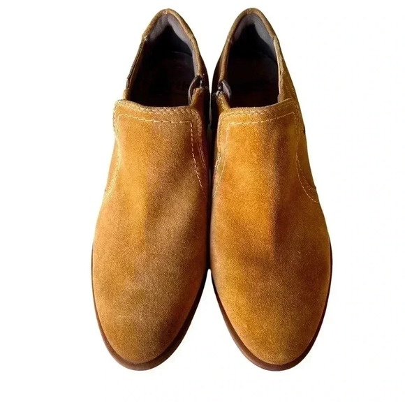 EARTH WOMENS TAN LEATHER PEAK PERU SHORT ANKLE BOOTIES!! - Picture 1 of 9